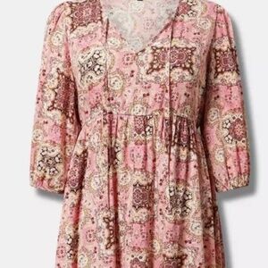 Tunic lined mini dress